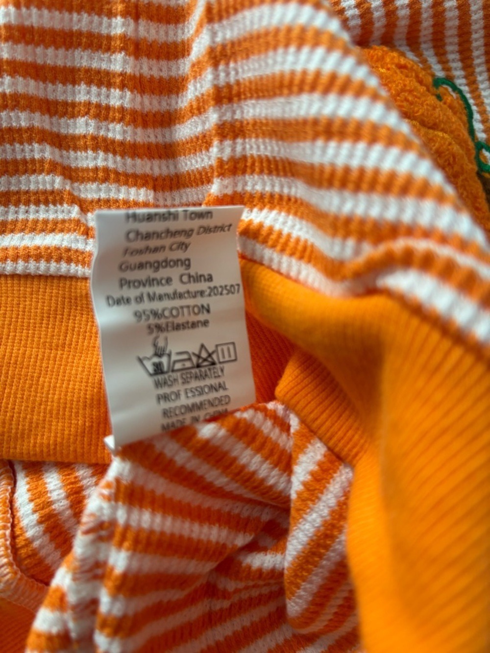 Striped Orange Pumpkin Baby Outfit - Picture 8 of 9